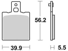 Trw remblokken mcb 553 brake pad mcb 553 organic stanrad