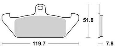 Trw remblokken mcb 563 brake pad mcb 563 organic standard