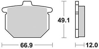 Trw remblokken mcb 62 brake pad mcb 62 organic standard