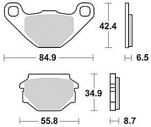 Trw remblokken mcb 628 brake pad mcb 628 lf organic standard