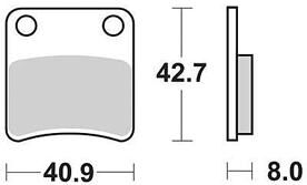 Trw remblokken mcb 647 brake pad mcb 647 organic standard