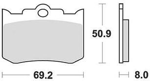 Trw remblokken mcb 653 brake pad mcb 653 rq organic racing