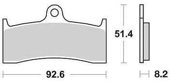 Trw remblokken mcb 660 brake pad mcb 660 trq sint.metal raing