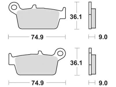 Trw remblokken mcb 665 brake pad mcb 665 organic standard