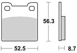 Trw remblokken mcb 678 brake pad rw mcb 678 sh sintered metal
