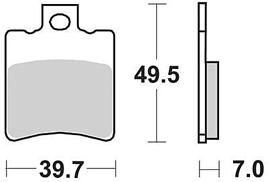 Trw remblokken mcb 696 brake pad mcb 696 sr sintered metal