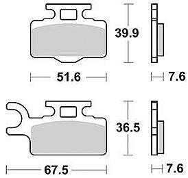 Trw remblokken mcb 714 brake pad mcb 714 si sintered metal