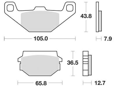 Trw remblokken mcb 719 brake pad mcb 719 organic standard