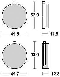 Trw remblokken mcb 72 brake pad mcb 72 organic standard