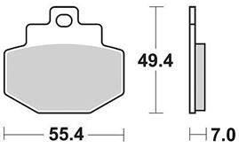 Trw remblokken mcb 727 brake pad mcb 727 srm sintered metal