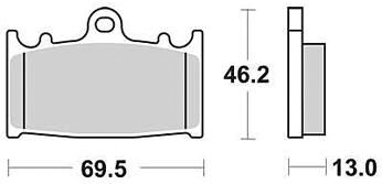Trw remblokken mcb 741 brake pad mcb 741 organic standard