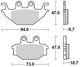 Trw remblokken mcb 760 brake pad mcb 760 si sintered metal