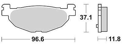 Trw remblokken mcb 768 brake pad mcb 768 organic standard