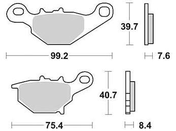 Trw remblokken mcb 772 brake pad mcb 772 si sintered metal