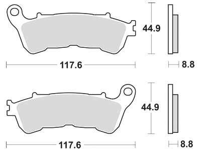 Trw remblokken mcb 776 brake pad mcb 776 srm sintered metal