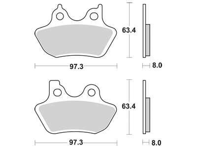 Trw remblokken mcb 777 brake pad mcb 777 sv sintered metal
