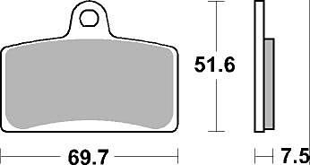 Trw remblokken mcb 780 brake pad mcb 780 sv sintered metal