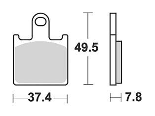 Trw remblokken mcb 789 brake pad mcb 789 trq sin. metal racing
