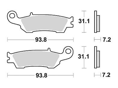 Trw remblokken mcb 791 brake pad mcb 791 si sintered metal