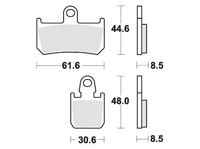 Trw remblokken mcb 795 brake pad mcb 795 trq sin.metal racing