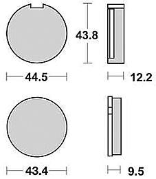 Trw remblokken mcb 91 brake pad mcb 91 organic standard