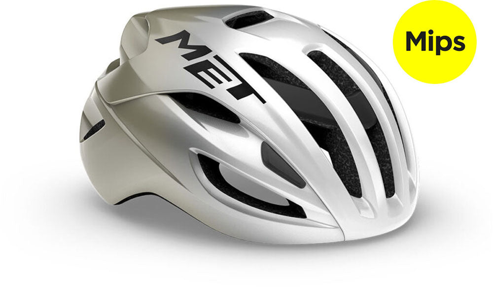 Met rivale mips silver gray glossy - road bbike hel | m (56-58 cm)