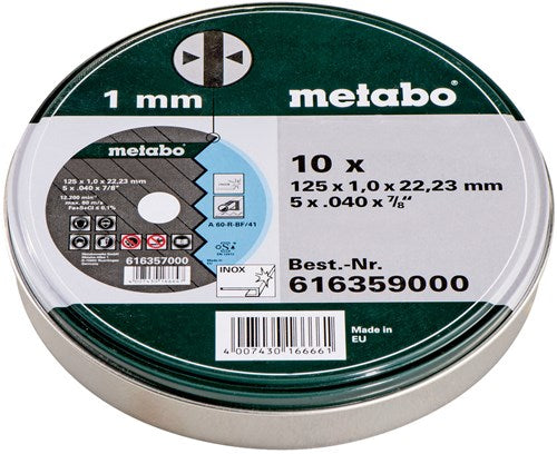 Metabo tarvikkeet leikkuulaikat novaparid ruostumaton teräs ø180x1,5x22,23 (10 kpl purkissa) - 616368000