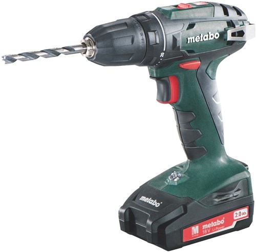 Metabo bs 18 | Chave de fenda sem fio 18 volts 2.0ah 2x2ah li-ion, carregador sc 30 - 602207560