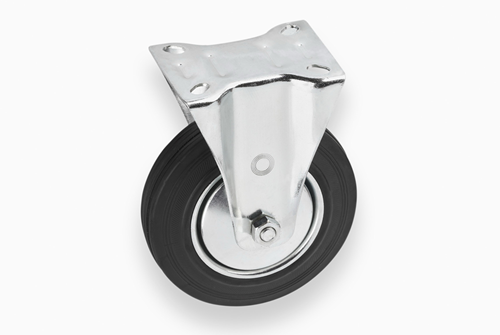 Metafranc fast hjul 125mm gummi vz w - wu0800600