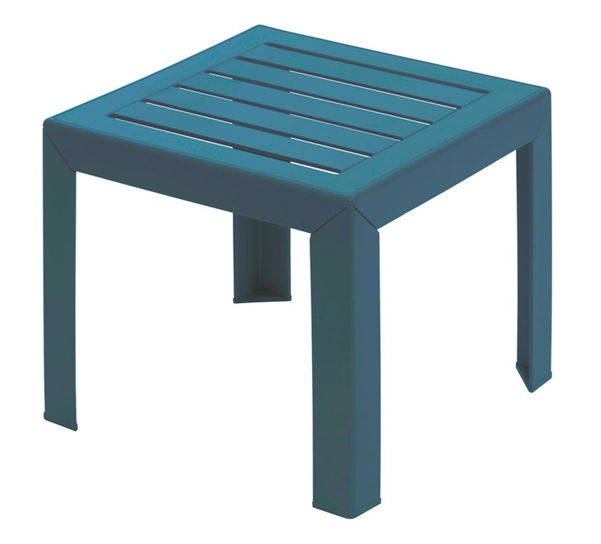 Grosfillex miami bijzet tuintafel 40x40cm blauw