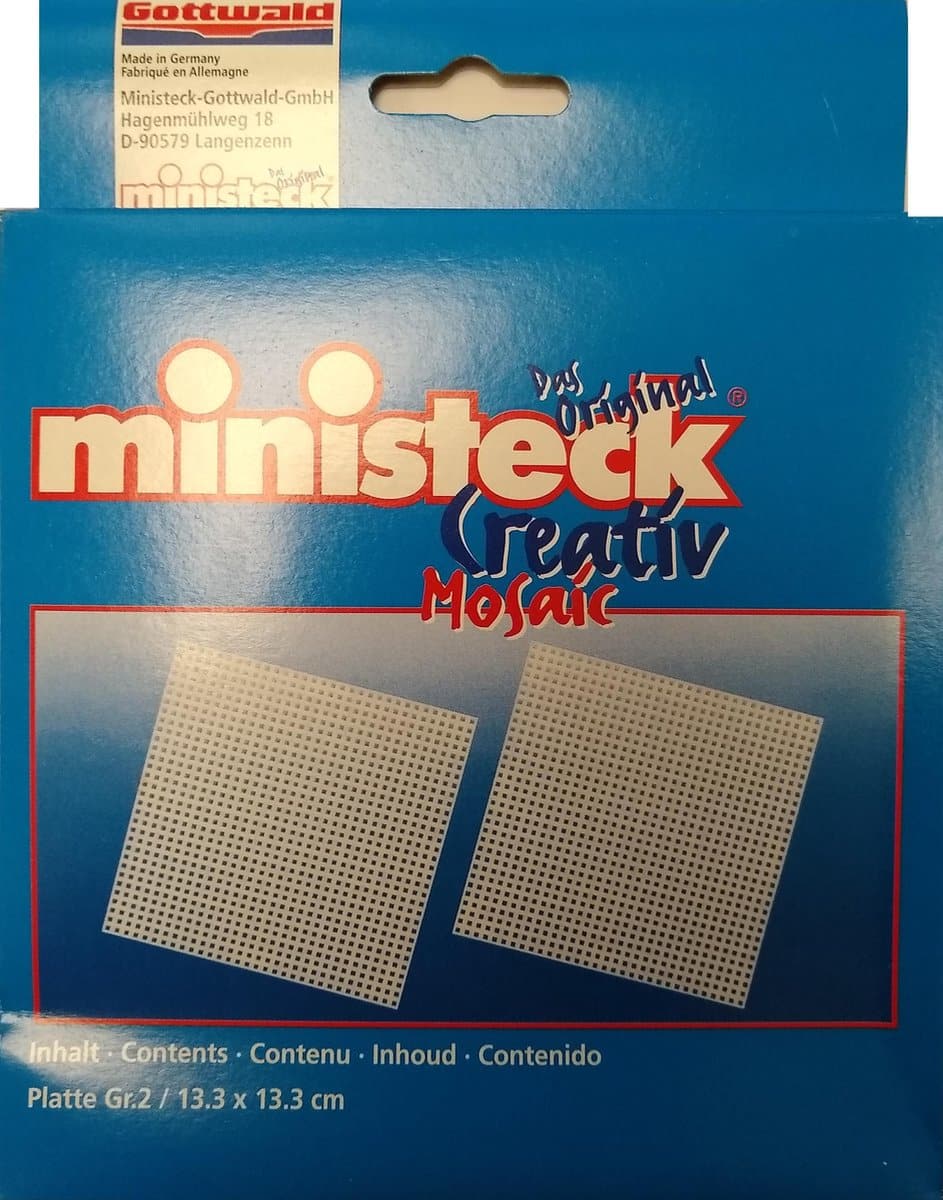 Ministeck - base plate 13.3 x 13.3 cm - 32x32 holes - pack of 4