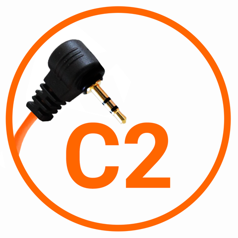 Miops camera connection cable Canon C2 orange