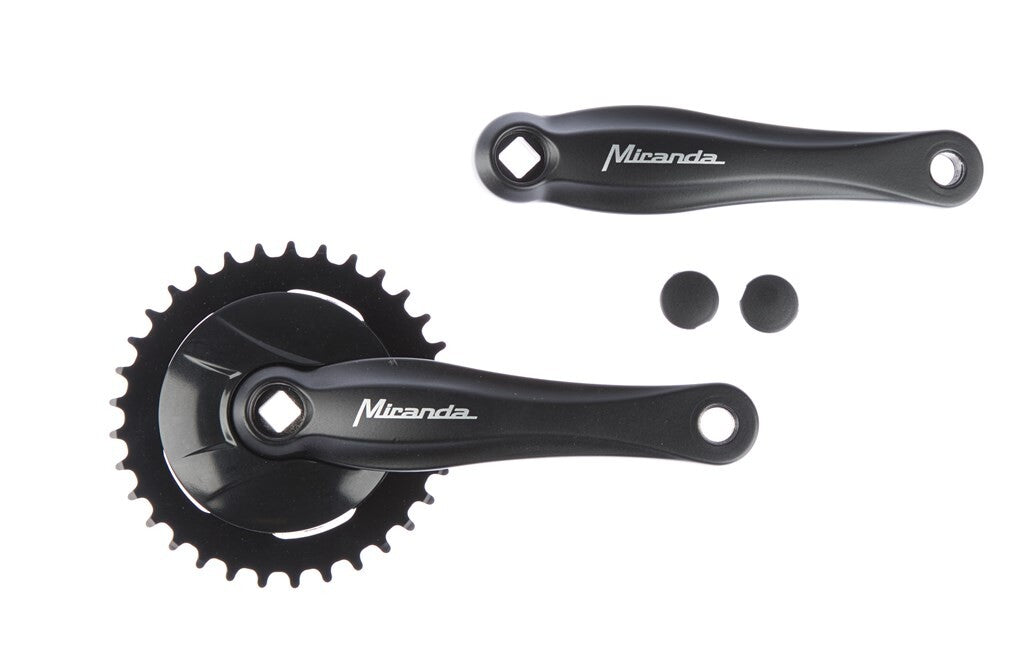 Miranda Beta 1 crankset 33t 3 32"+disc 9.2cm black