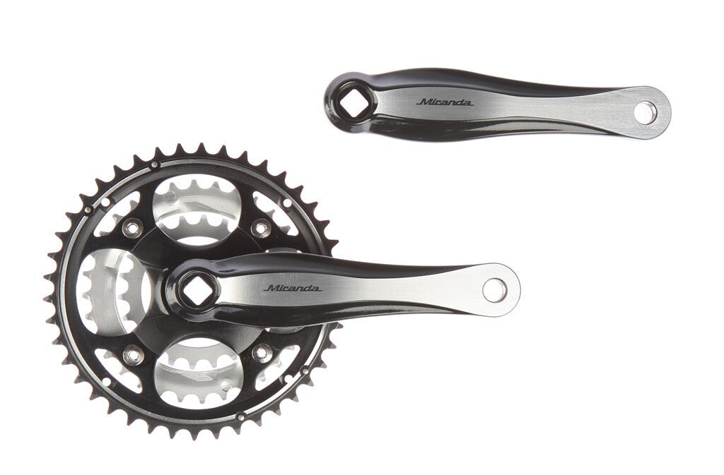 Miranda Beta 3r+ crankset 22 32 42t black silver