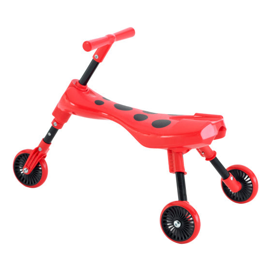 La bicicletta senza pedali Bugs Scuttlebug Beetle a 3 ruote junior rossa nera