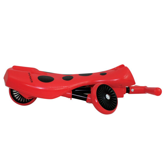 La bicicletta senza pedali Bugs Scuttlebug Beetle a 3 ruote junior rossa nera