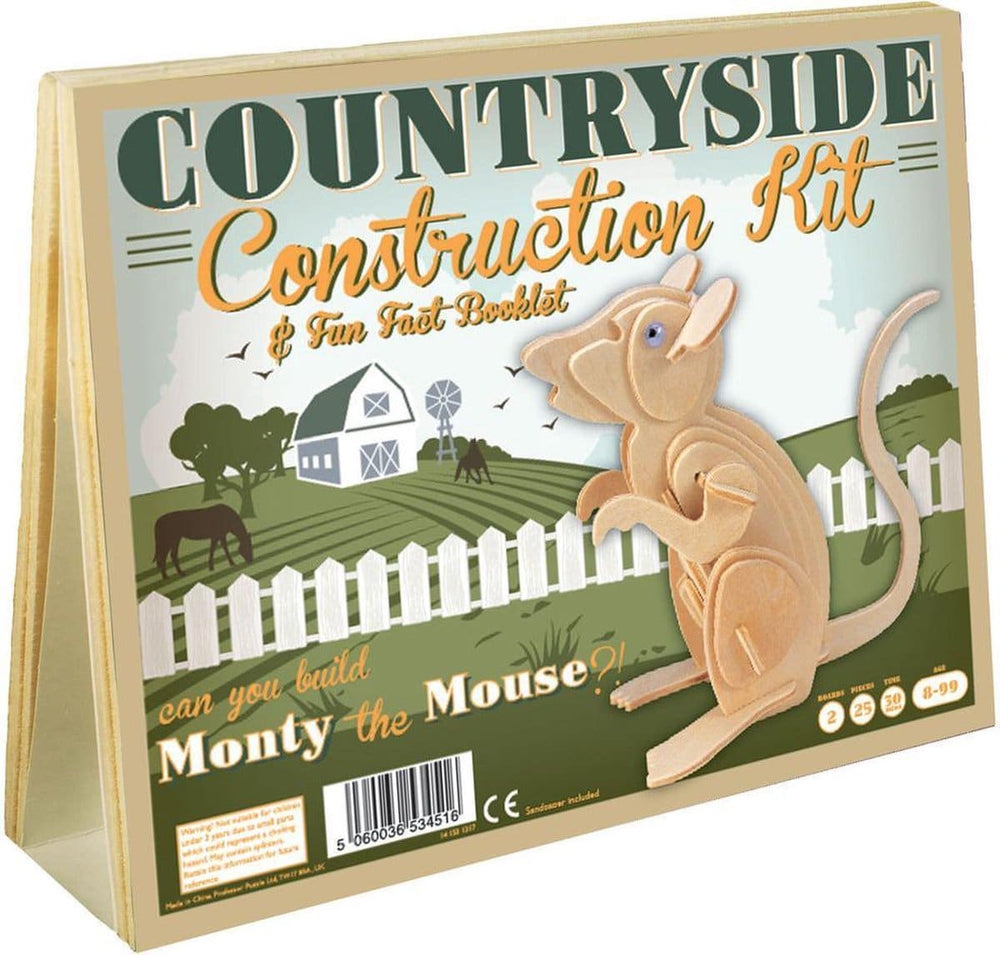 Asmodee monty the mouse countryside construction kit made of wood