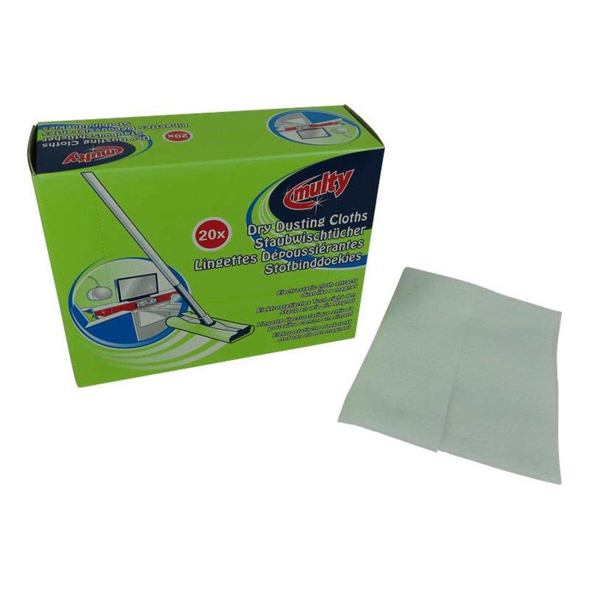 Paños multiusos para polvo caja estática de 20 uds.