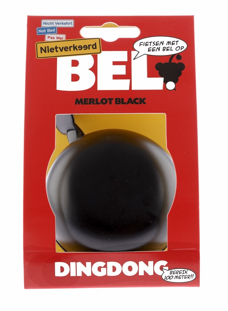 bicycle bell ding-dong steel 80 mm black