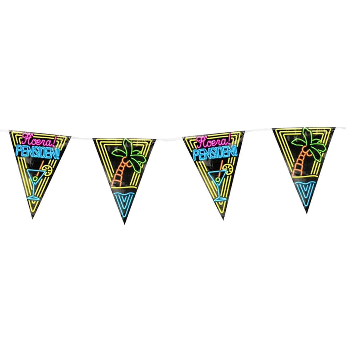 Paperdreams neon party vlag pensioen