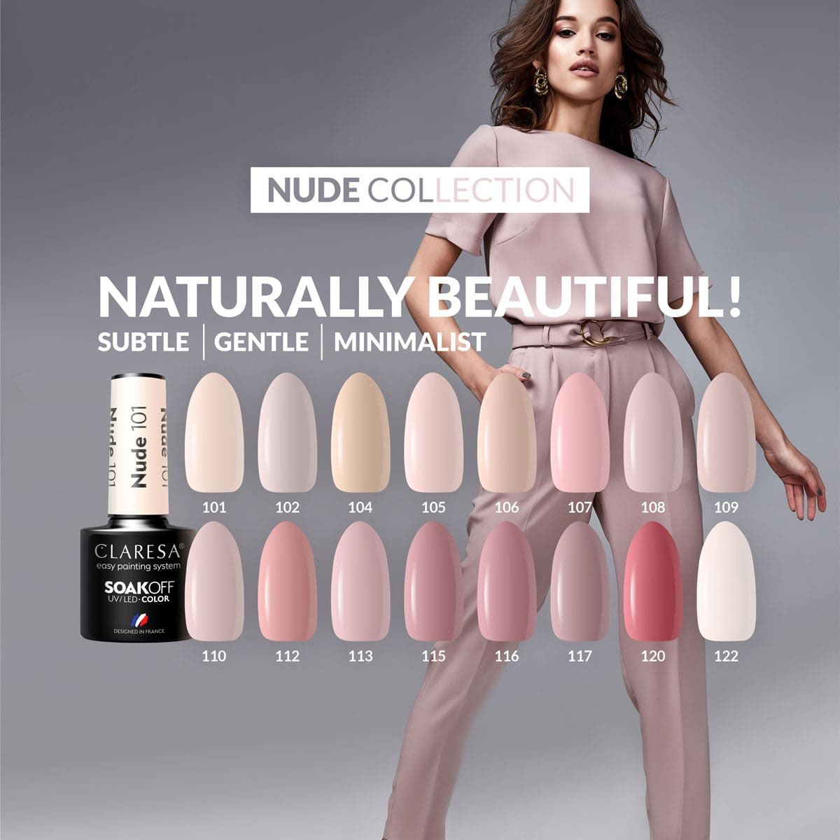 Claresa UV LED Gel Polish 5ml Nude 120