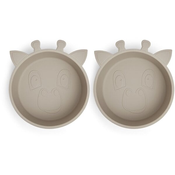 Nuuroo Nuuroo Alex silicone deep plate 2-pack Giraffe