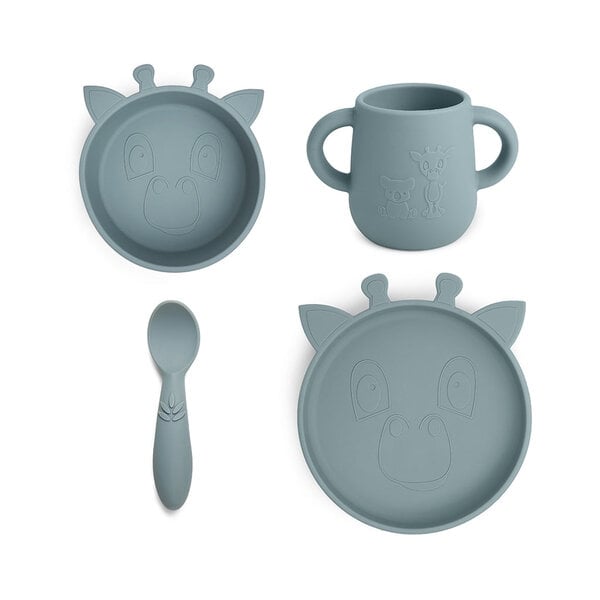 Nuuroo Nuuroo Lykke Silicon Dinner Set 4-Pack Giraf