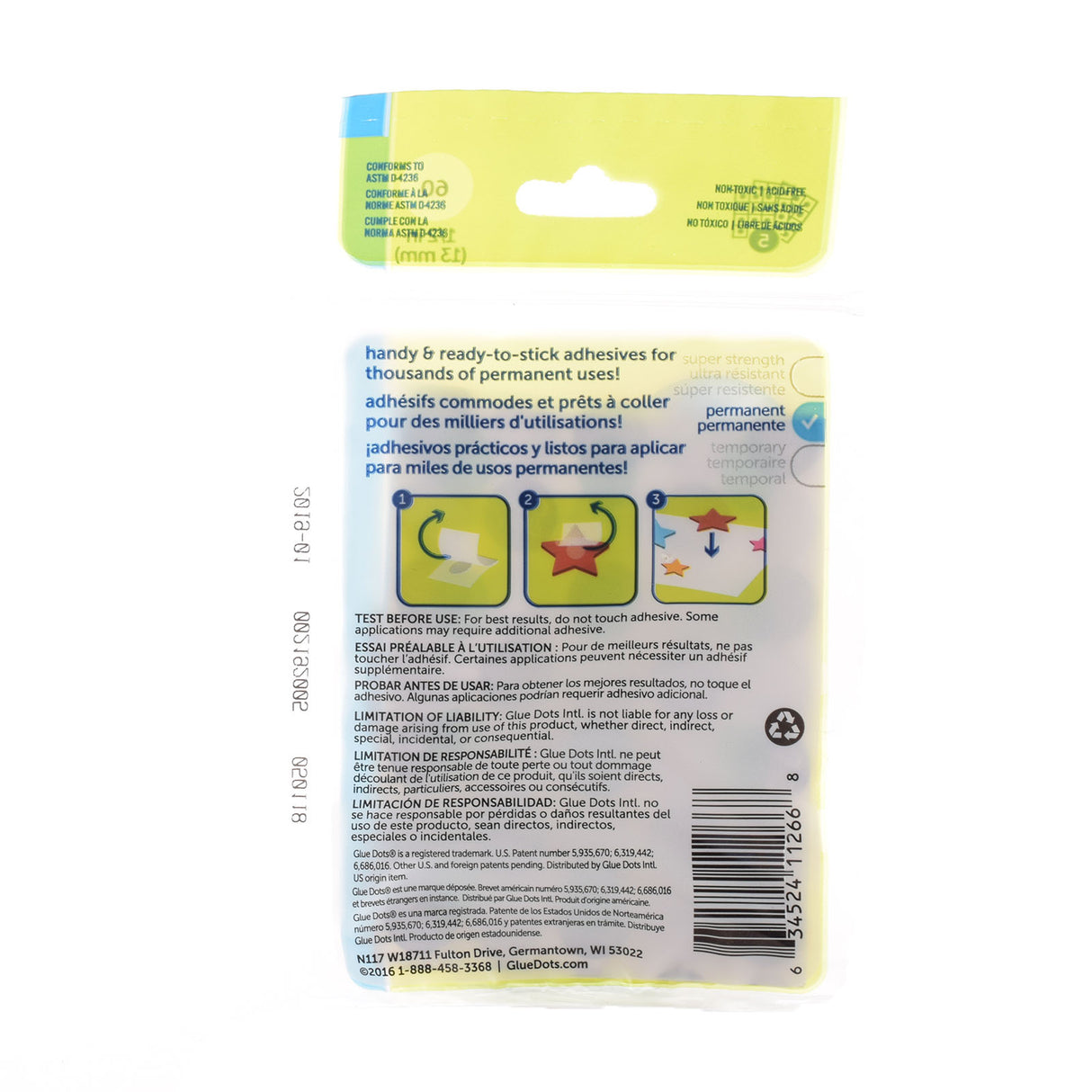 Glue dots • Permanent dots sheets 13mm