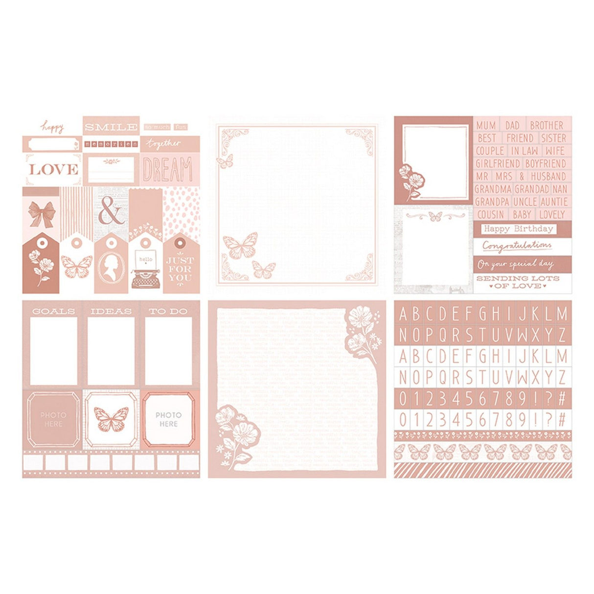 The paper boutique • everyday shades of blush project pad