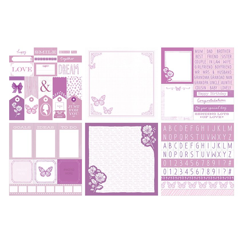 The paper boutique • everyday shades of purple project pad