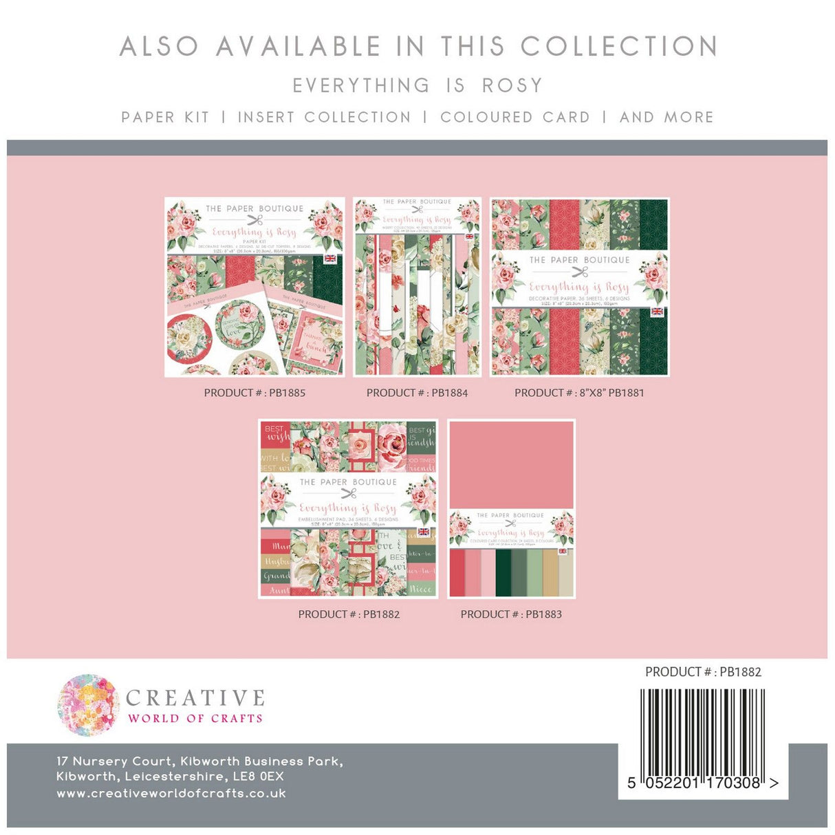 The paper boutique • everything is rosy embellishments pad
