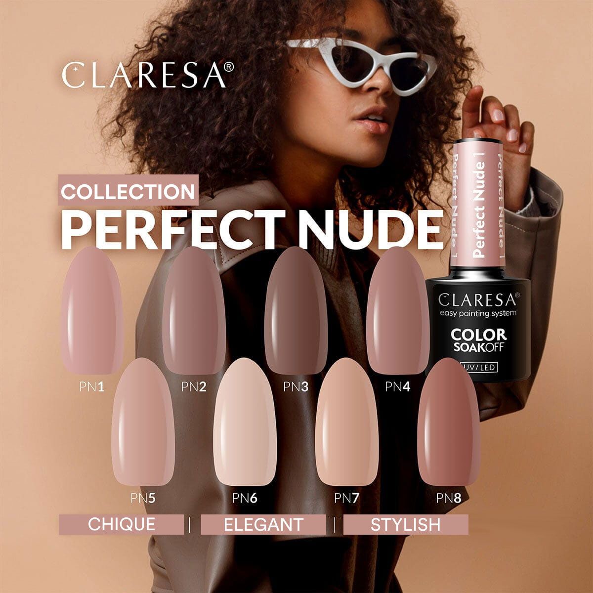 Claresa UV LED Gel Polish 5ml Perfect Nude 1
