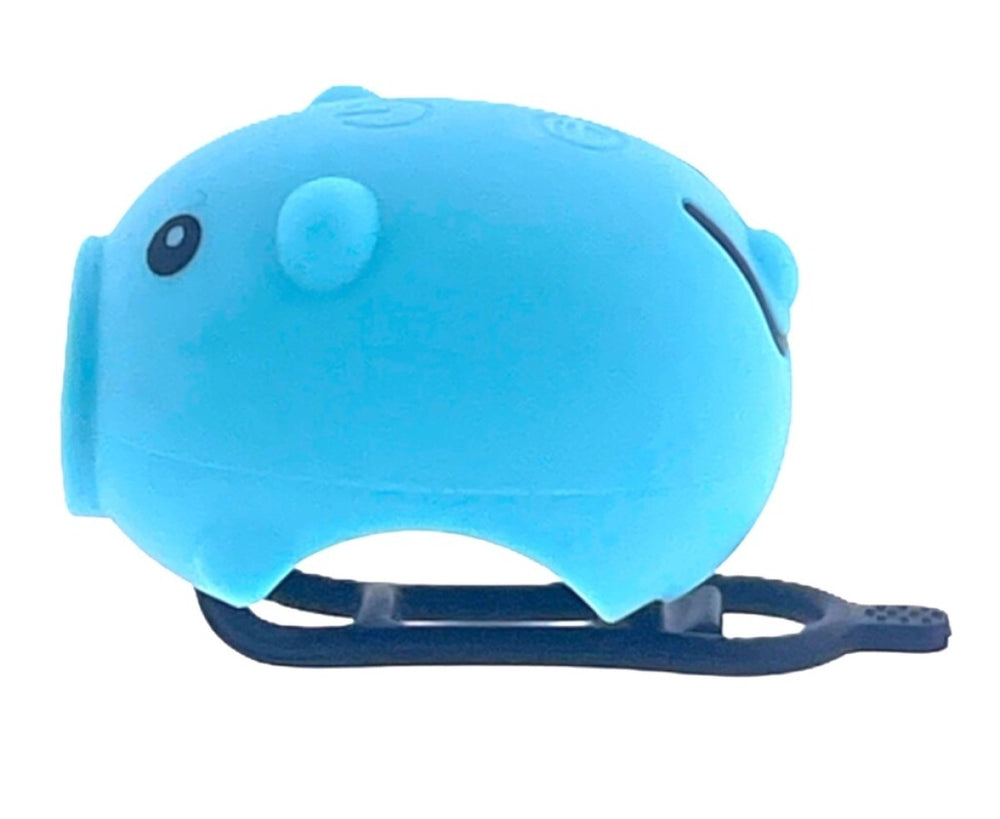 Pexkids bicycle horn pig with LED lamp USB blue