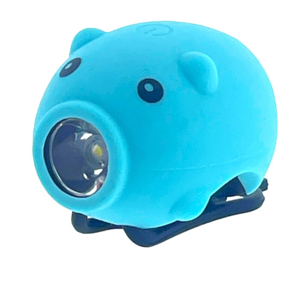 Pexkids bicycle horn pig with LED lamp USB blue